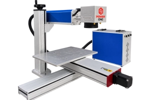 Znakowarka laserowa - fiber laser 50W z stołem ruchomym 
